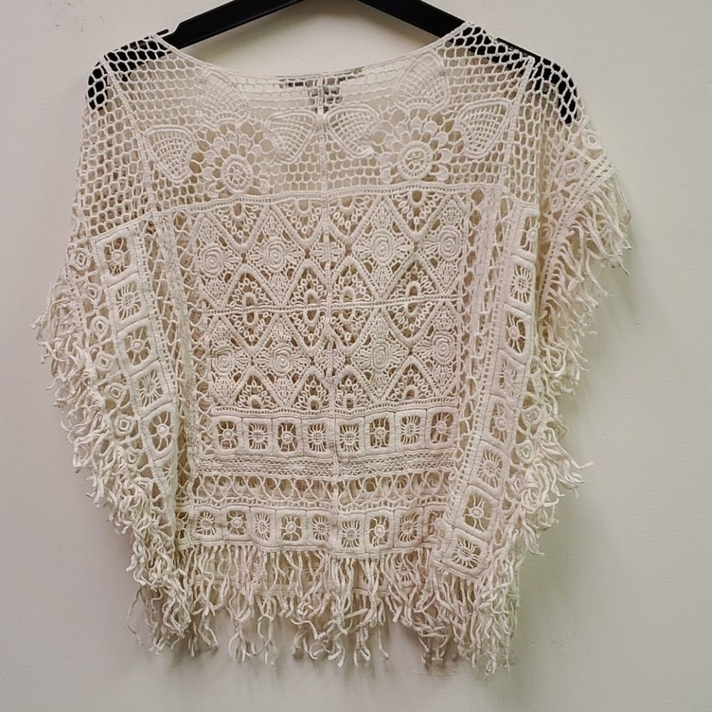 America Rag Cream Fringe Boho Top - Picture 5 of 5